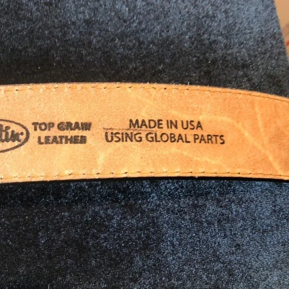 NWOT JUSTINS leather belt embossed tooled leather steelhead buckle 34 - Picture 6 of 8